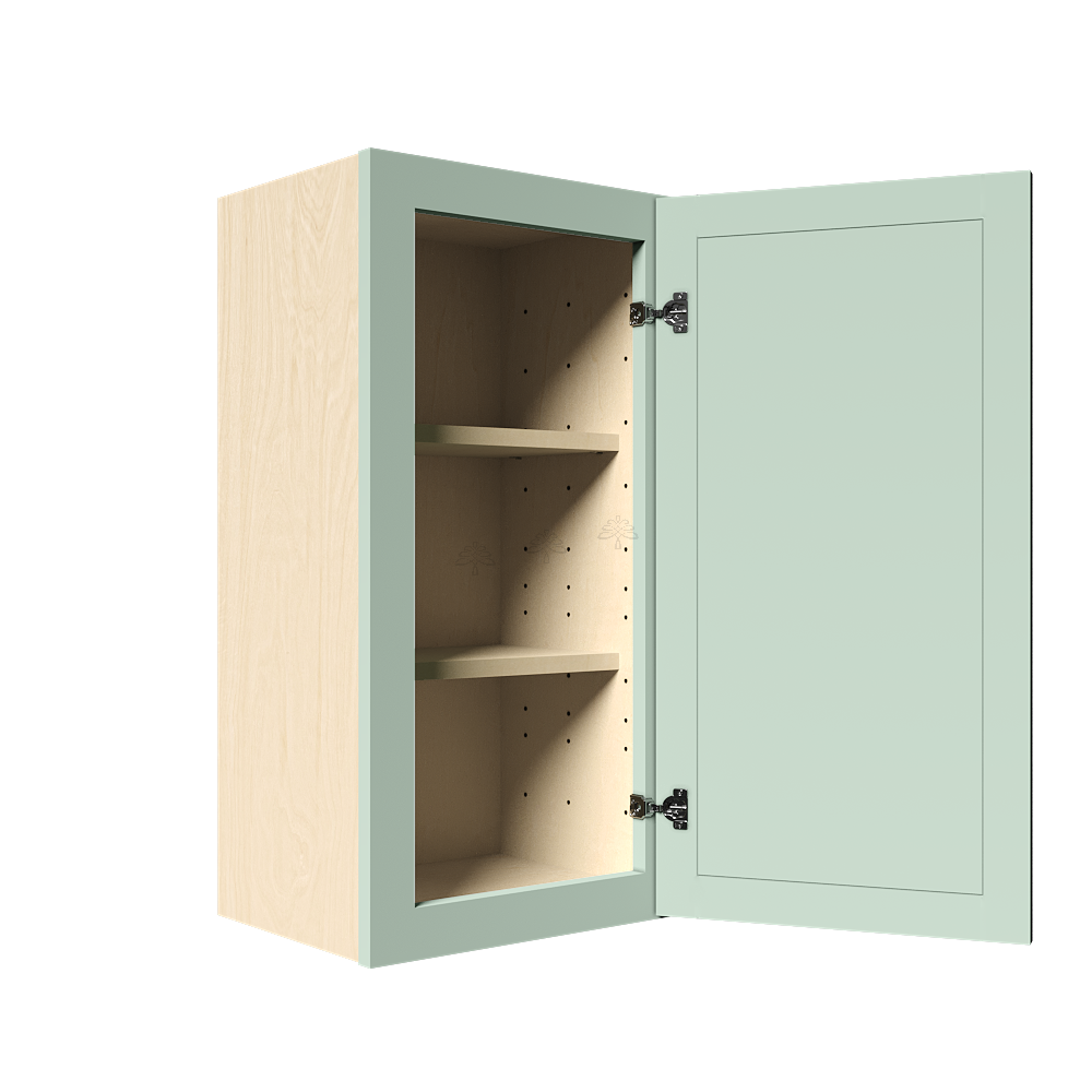Urban Slim Minty Green Shaker Painted Finish Wall Cabinet