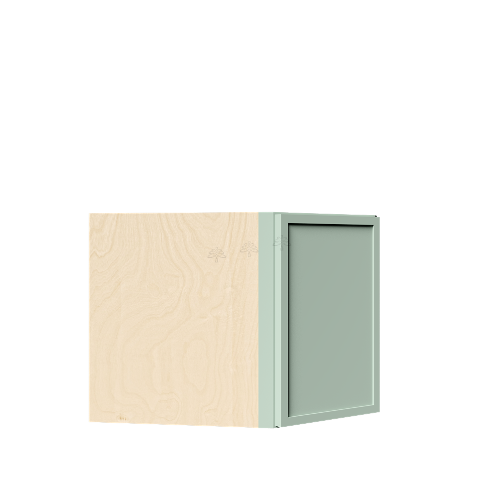 Urban Slim Minty Green Shaker Painted Finish Wall Diagonal Corner Cabinet
