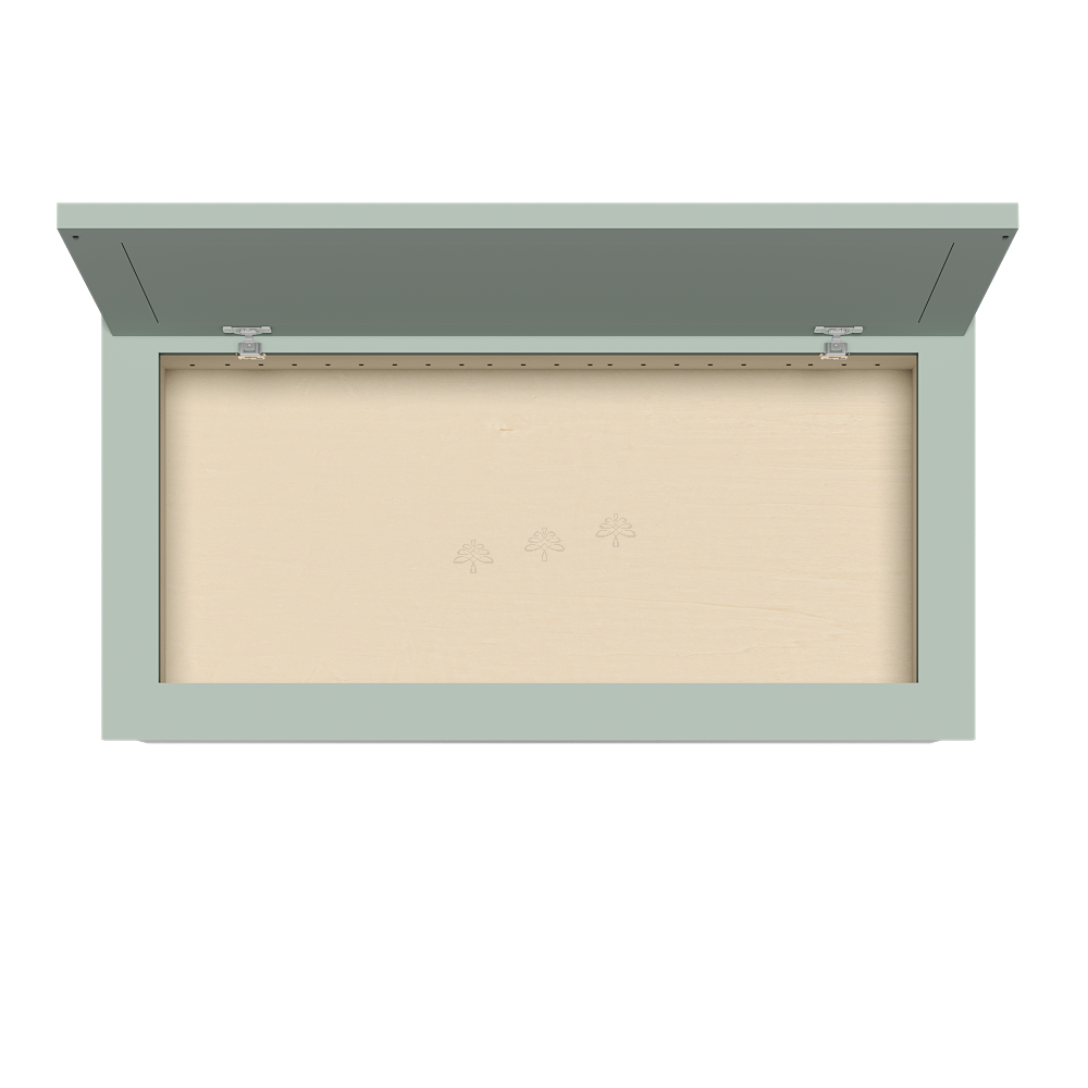 Urban Slim Minty Green Shaker Painted Finish Wall Lift Up Door Cabinet