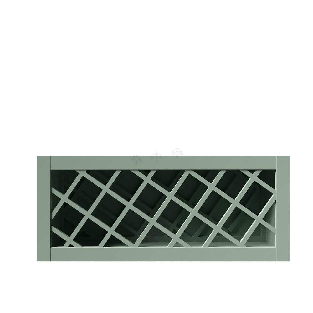 Urban Slim Minty Green Shaker Painted Finish Wall Wine Rack Cabinet
