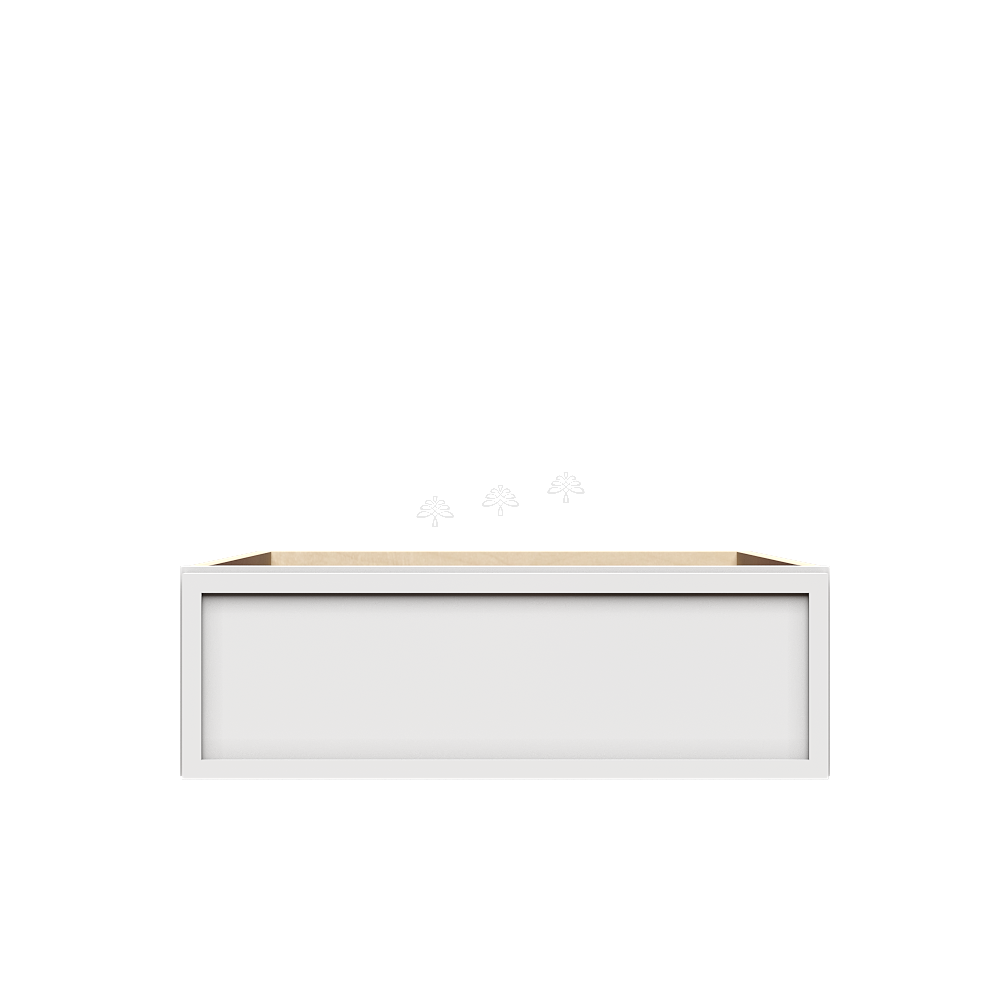 Urban Slim White Shaker Painted Finish Base Kitchen-Size Drawer