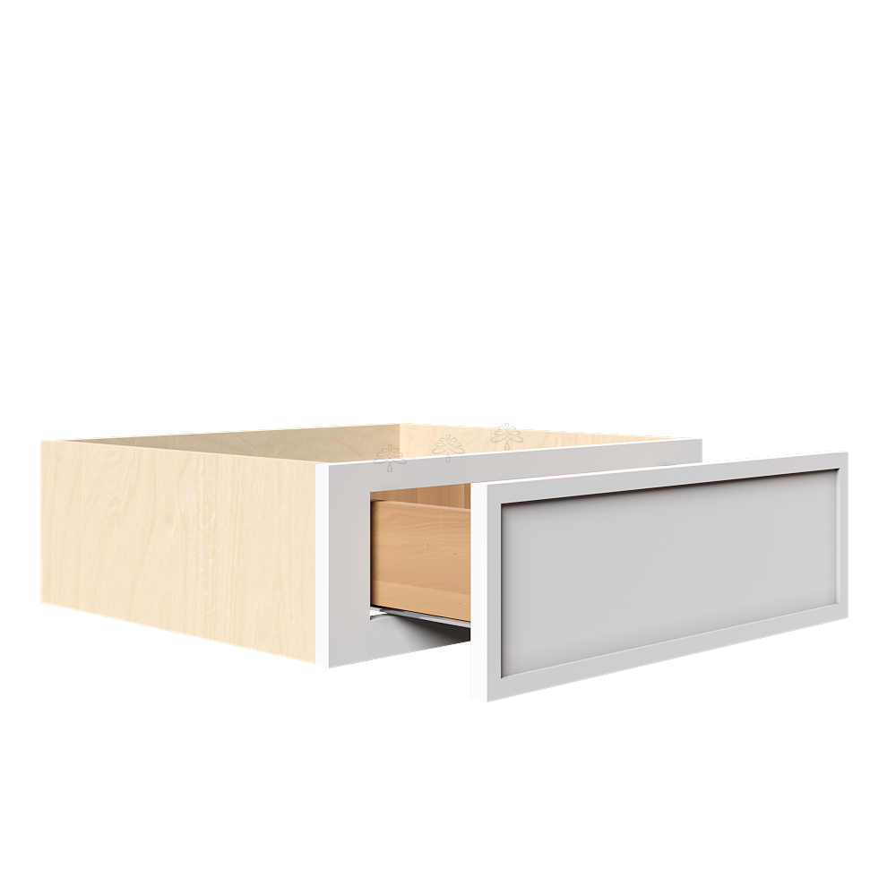 Urban Slim White Shaker Painted Finish Base Kitchen-Size Drawer