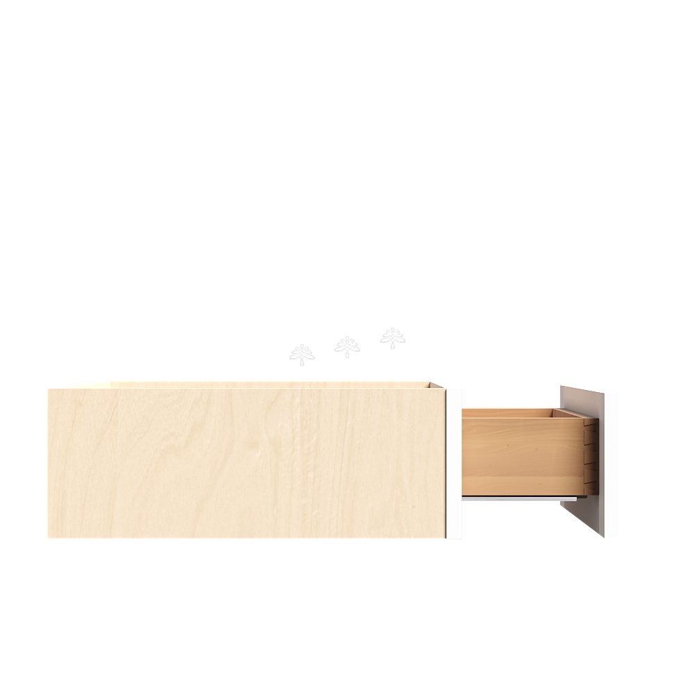 Urban Slim White Shaker Painted Finish Base Kitchen-Size Drawer