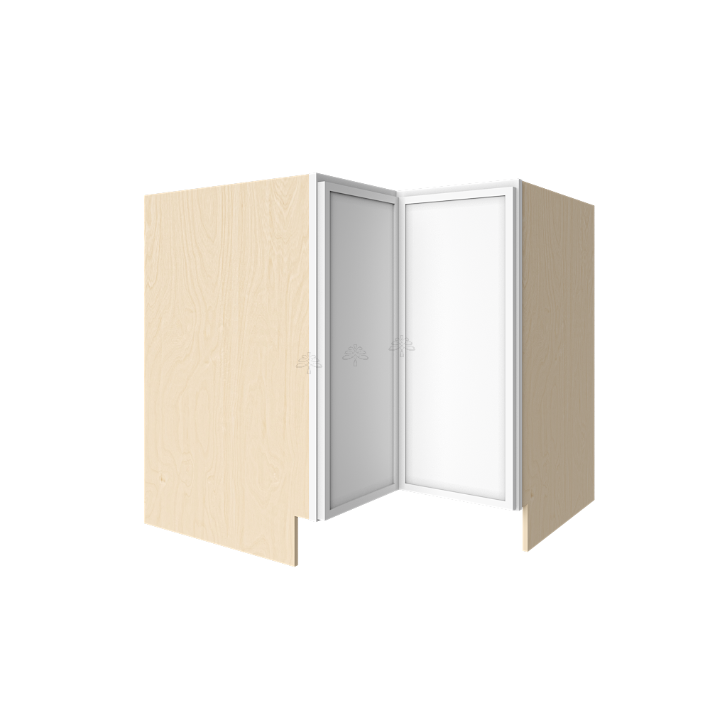 Urban Slim White Shaker Painted Finish Base Lazy Susan Cabinet