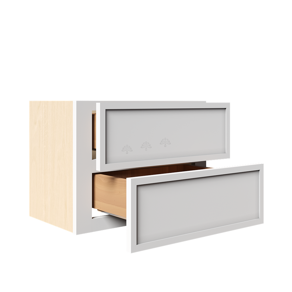 Urban Slim White Shaker Painted Finish Counter Top Drawers