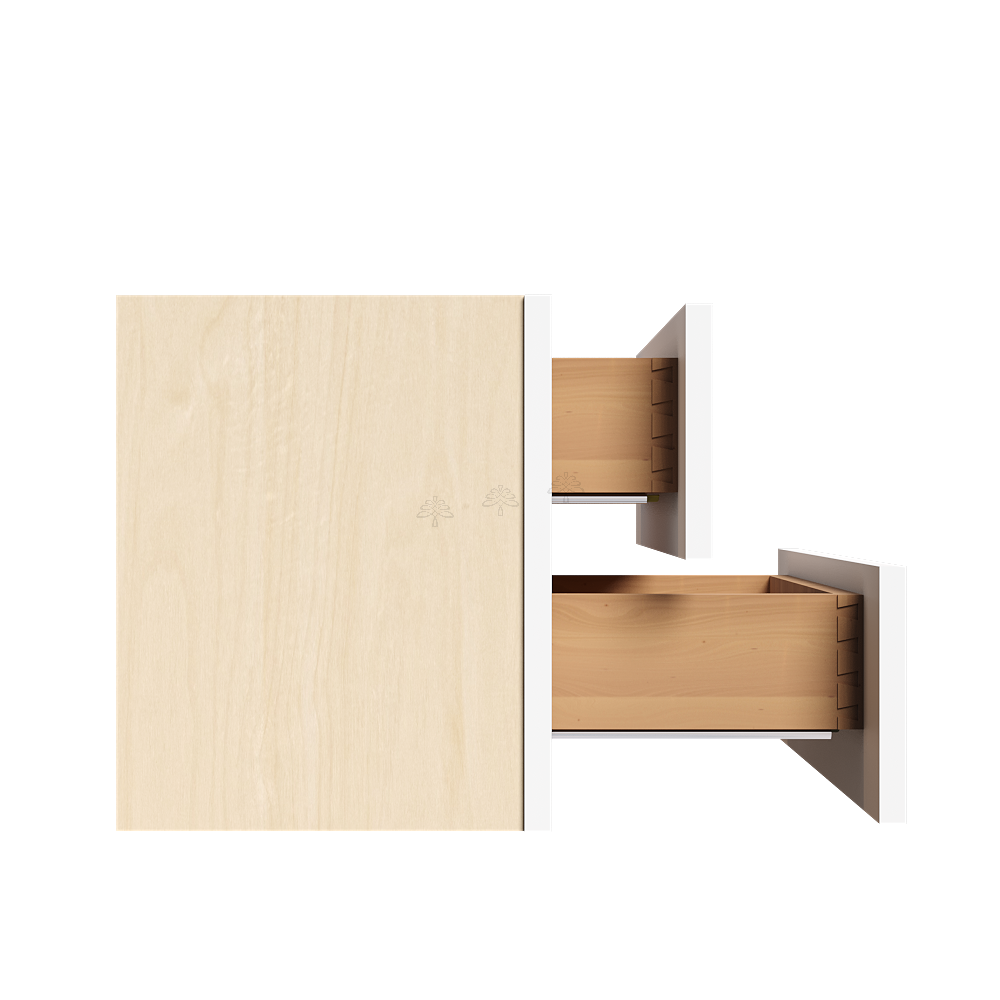 Urban Slim White Shaker Painted Finish Counter Top Drawers