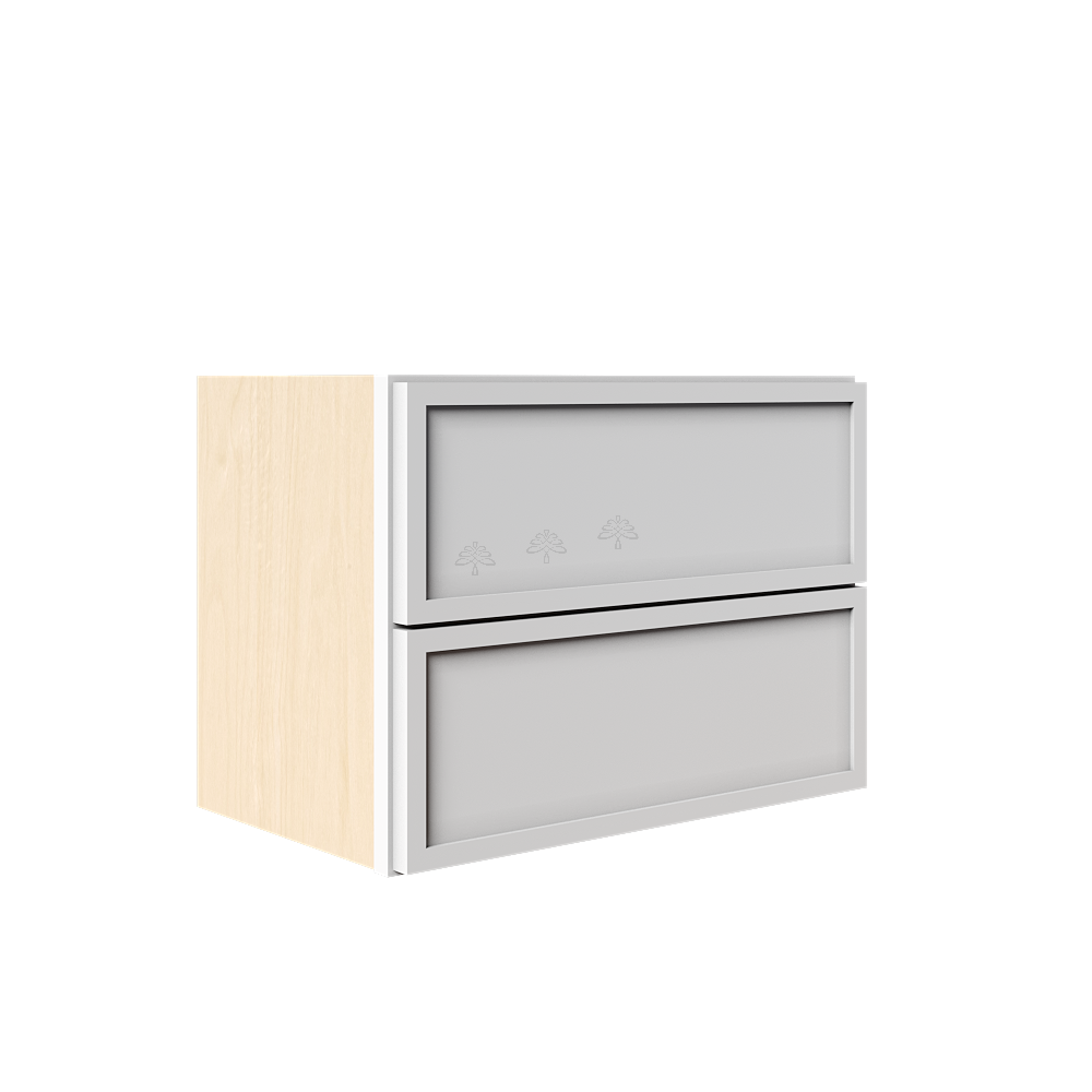 Urban Slim White Shaker Painted Finish Counter Top Drawers