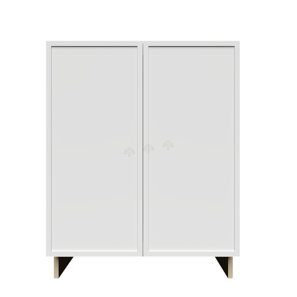 Urban Slim White Shaker Painted Finish Full Height Base Cabinet with 2 Doors and 1 Shelf
