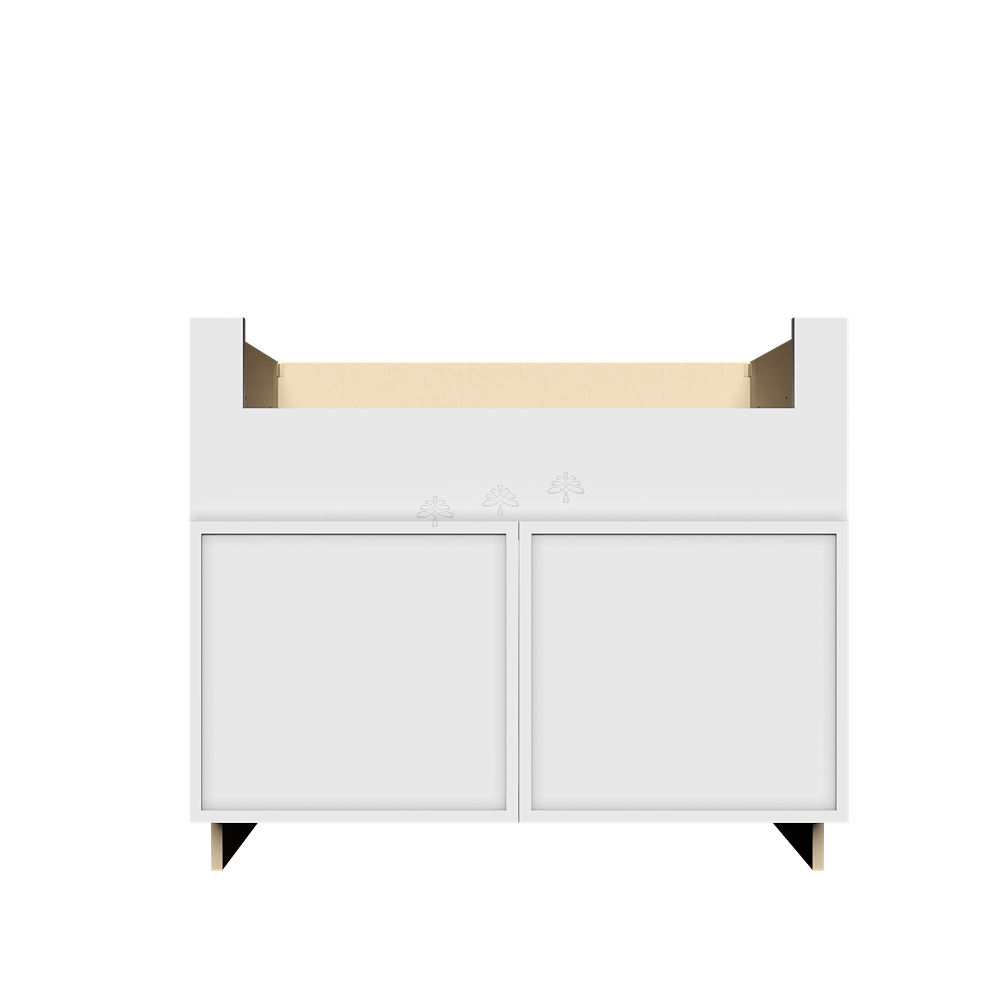 Urban Slim White Shaker Painted Finish Farm Sink Base
