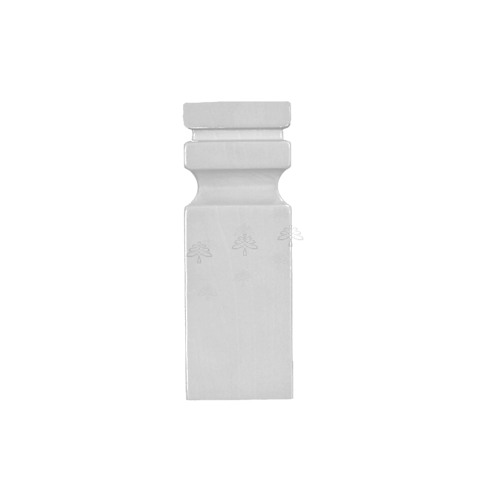 Urban Slim White Shaker Painted White Fluted Square Post End
