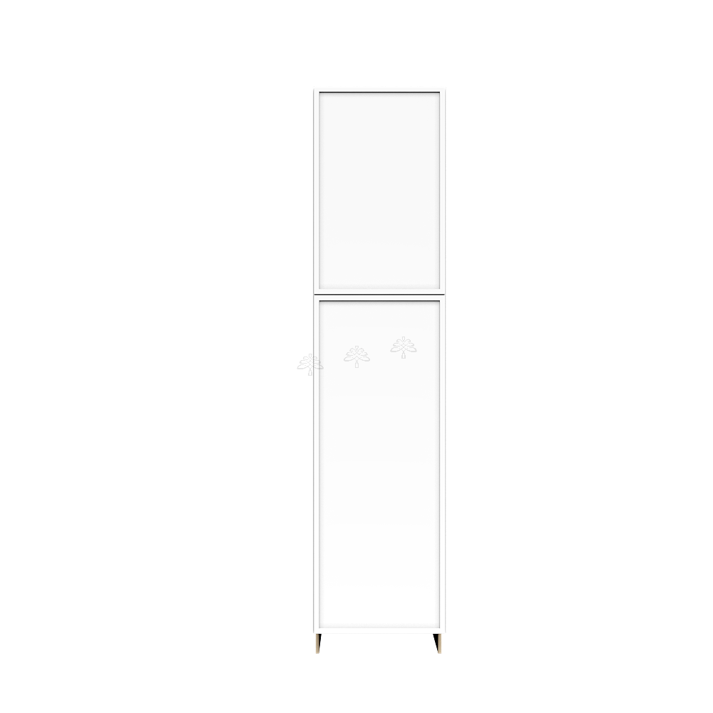 Urban Slim White Shaker Painted Finish Pantry Cabinet with 2 Doors