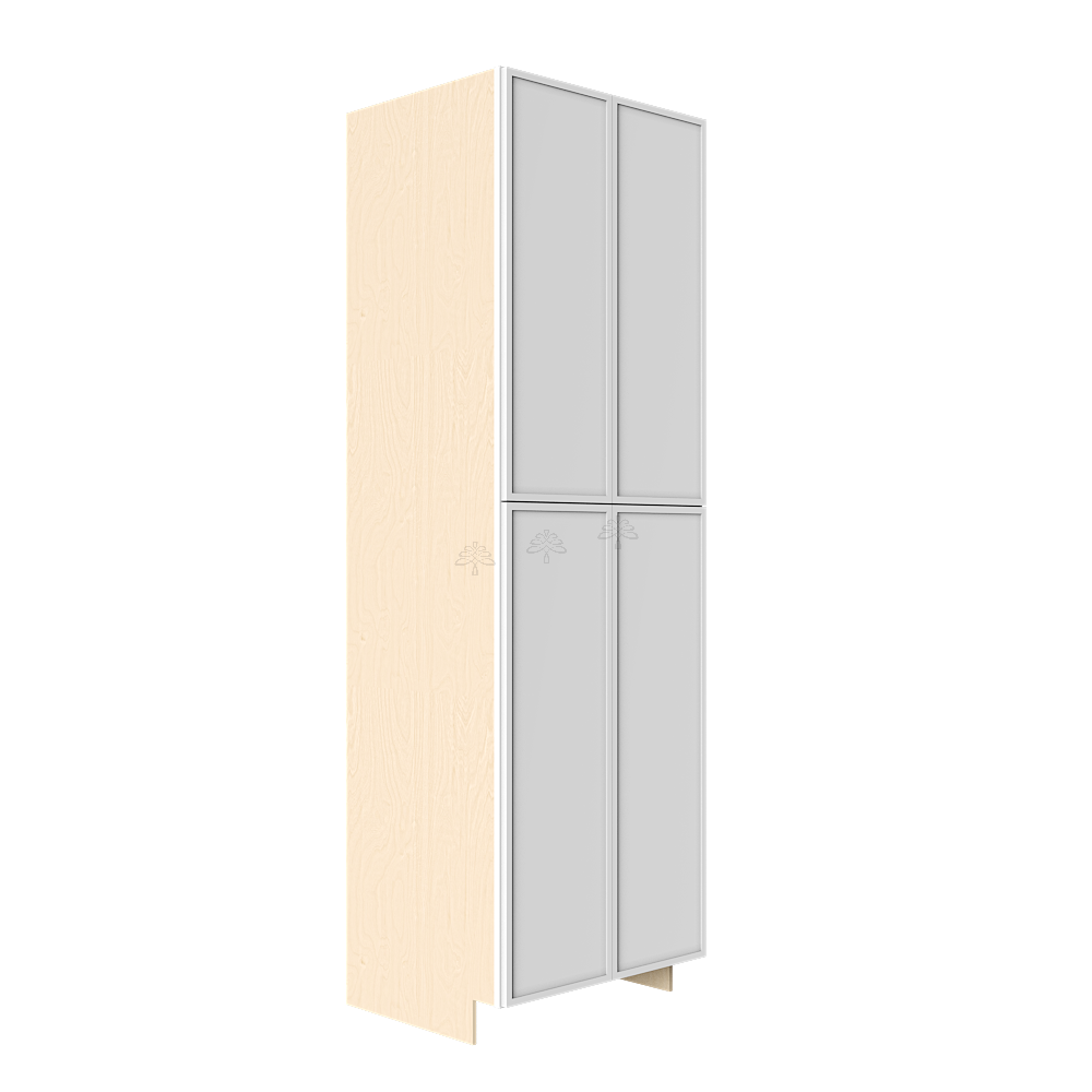Urban Slim White Shaker Painted Finish Pantry Cabinet with 4 Doors