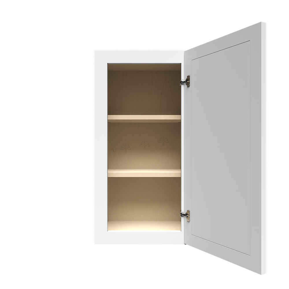 Urban Slim White Shaker Painted Finish Wall Cabinet