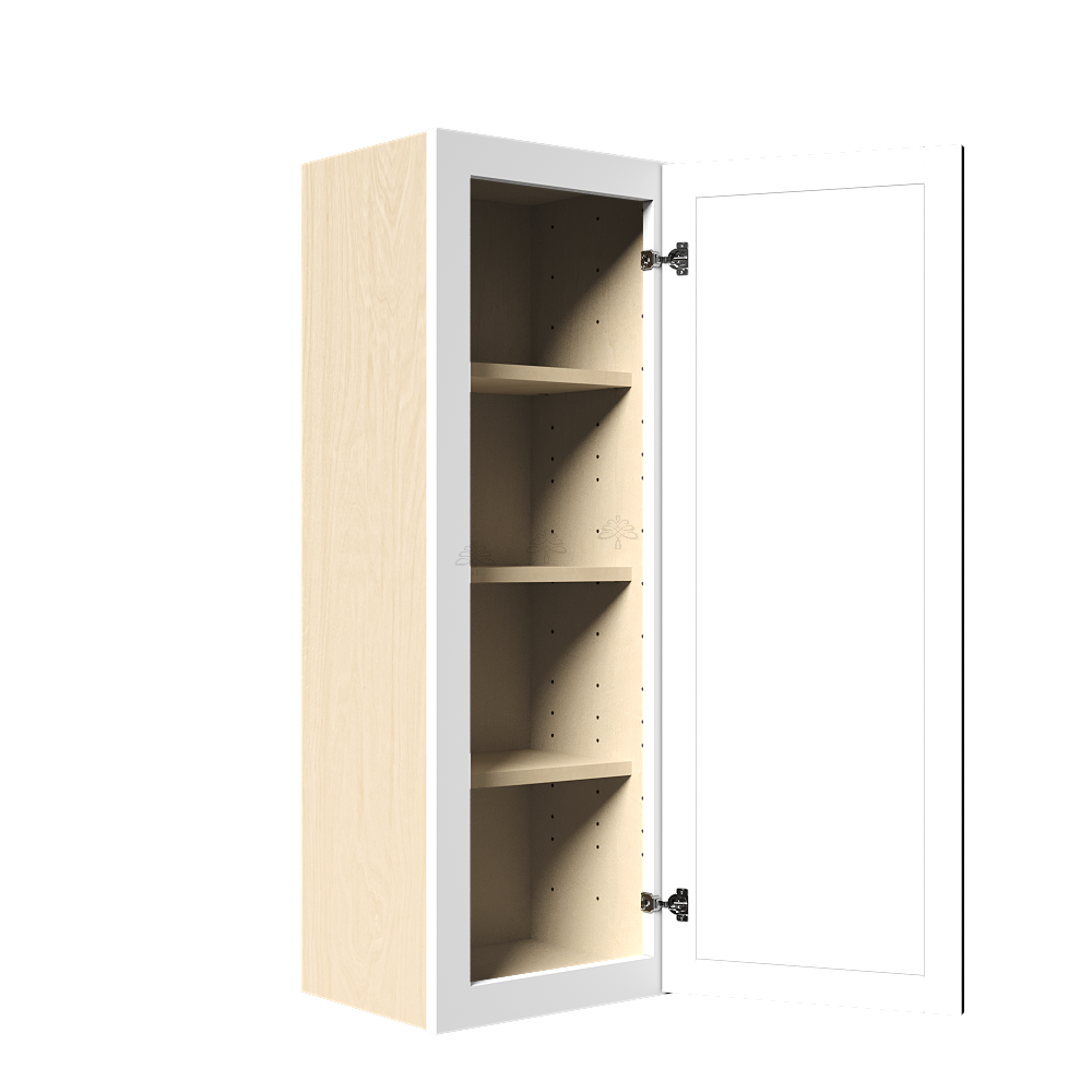 Urban Slim White Shaker Painted Finish Wall Cabinet