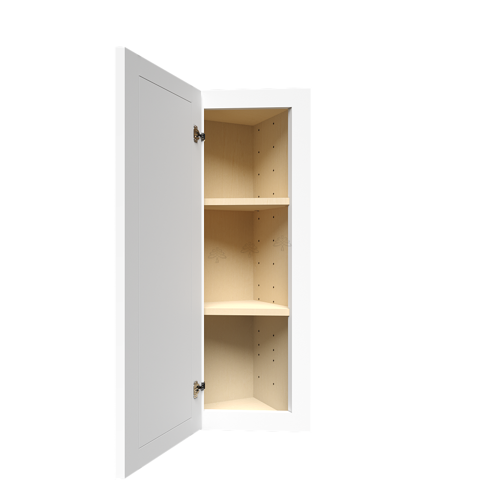 Urban Slim White Shaker Painted Finish Wall End Angle Cabinet