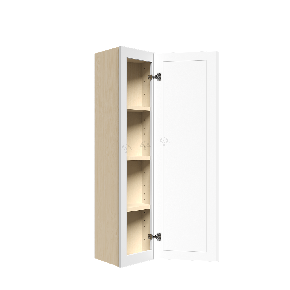 Urban Slim White Shaker Painted Finish Wall End Angle Cabinet
