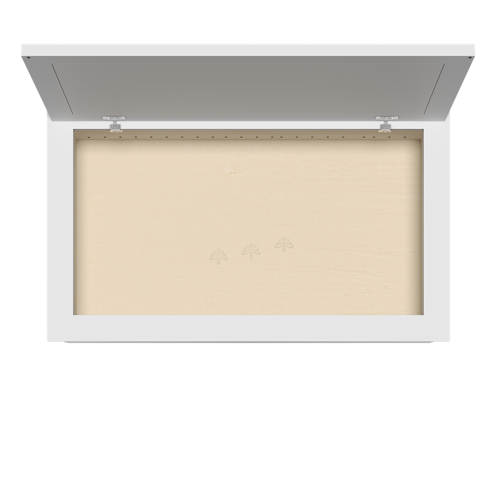 Urban Slim White Shaker Painted Finish Wall Lift Up Door Cabinet