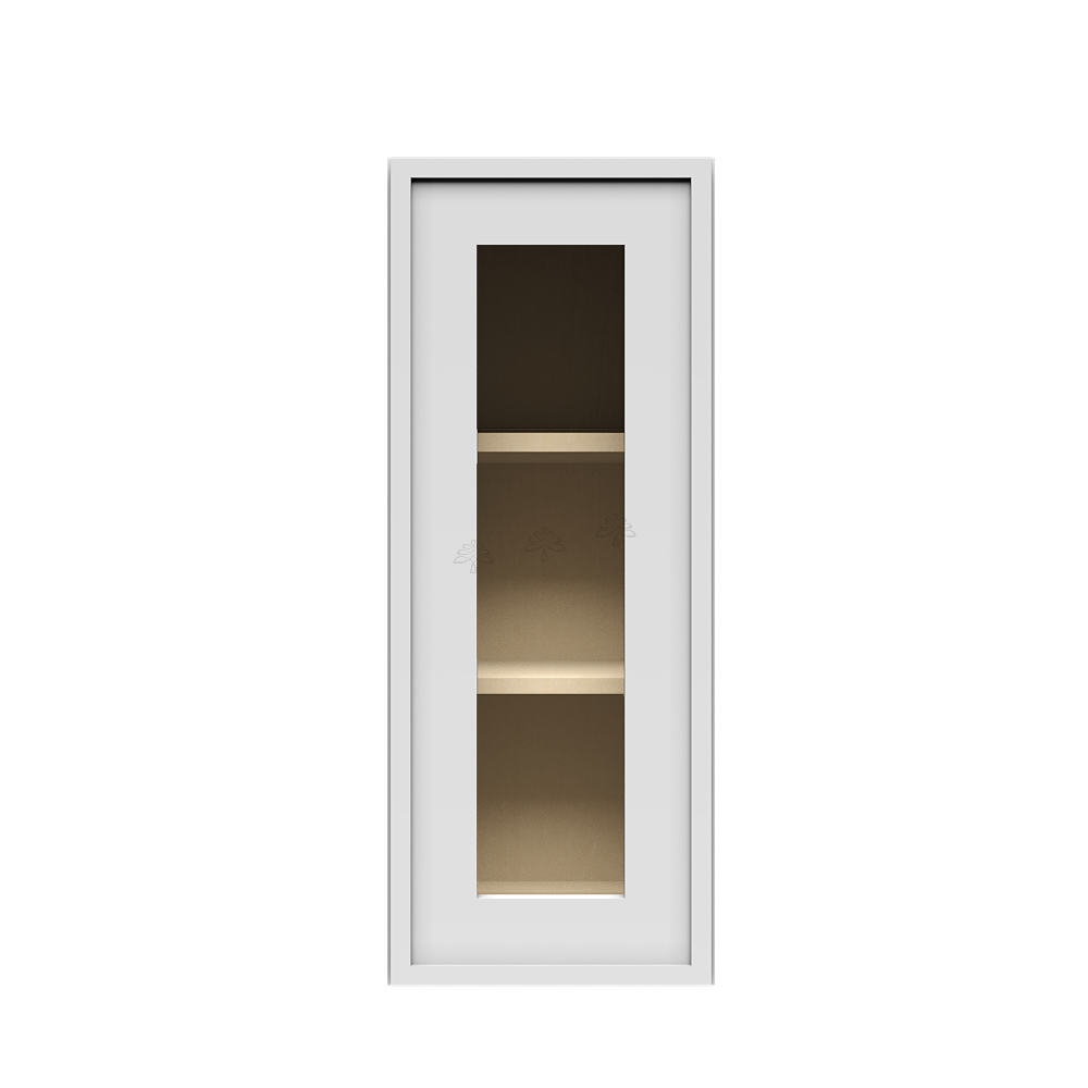 Urban Slim White Shaker Painted Finish Wall Mullion Door Cabinet