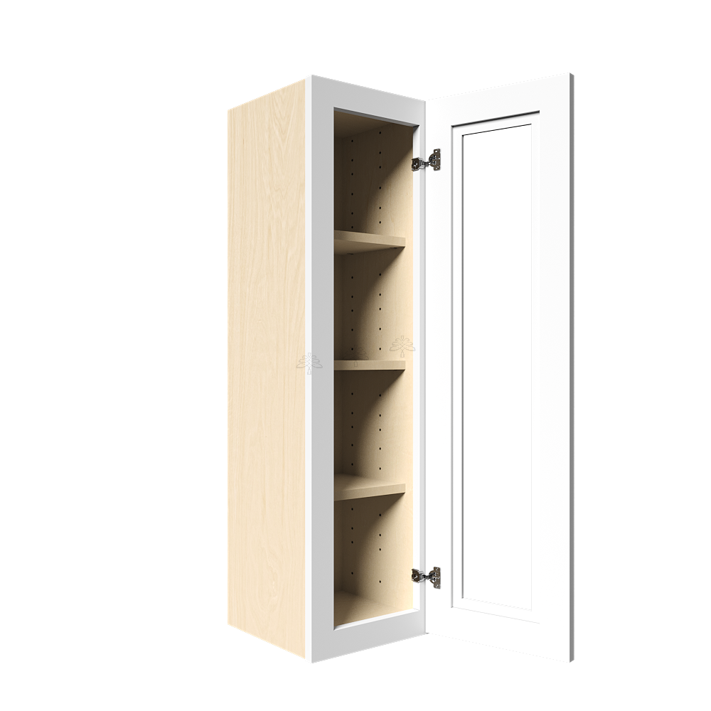 Urban Slim White Shaker Painted Finish Wall Mullion Door Cabinet