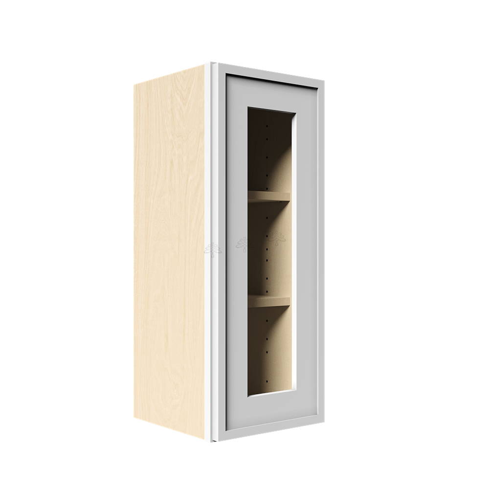 Urban Slim White Shaker Painted Finish Wall Mullion Door Cabinet