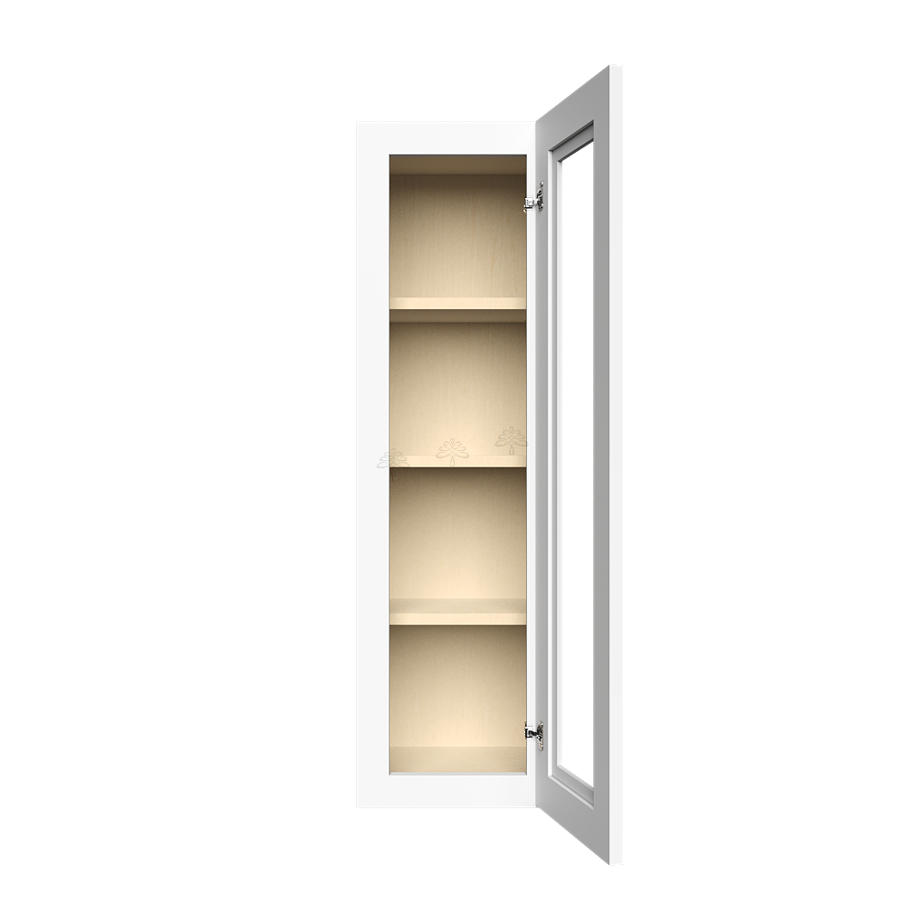 Urban Slim White Shaker Painted Finish Wall Mullion Door Cabinet