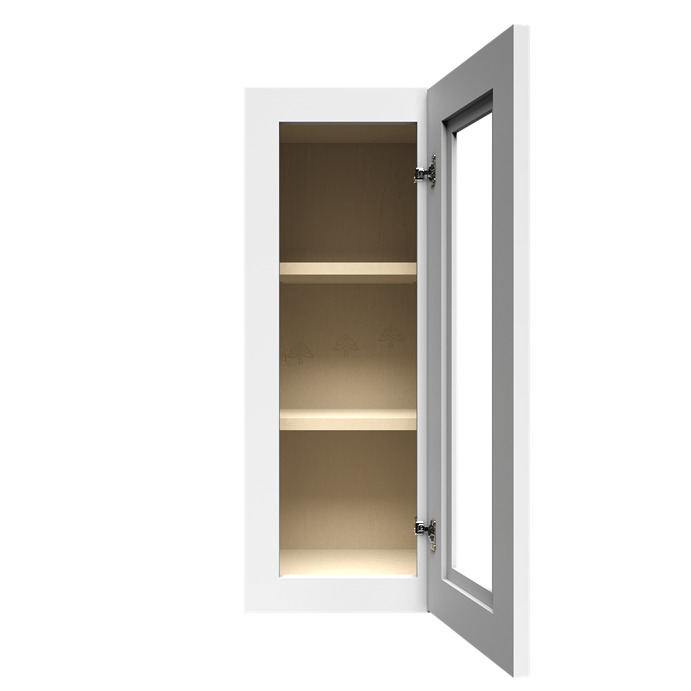 Urban Slim White Shaker Painted Finish Wall Mullion Door Cabinet