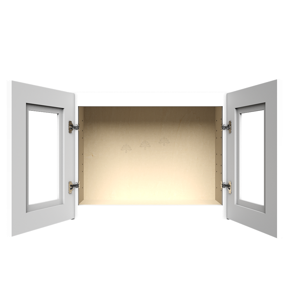 Urban Slim White Shaker Painted Finish Wall Mullion Door Cabinet