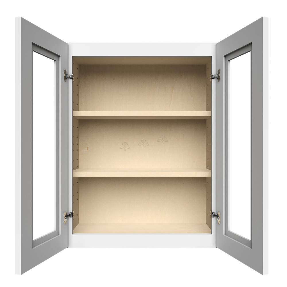 Urban Slim White Shaker Painted Finish Wall Mullion Door Cabinet