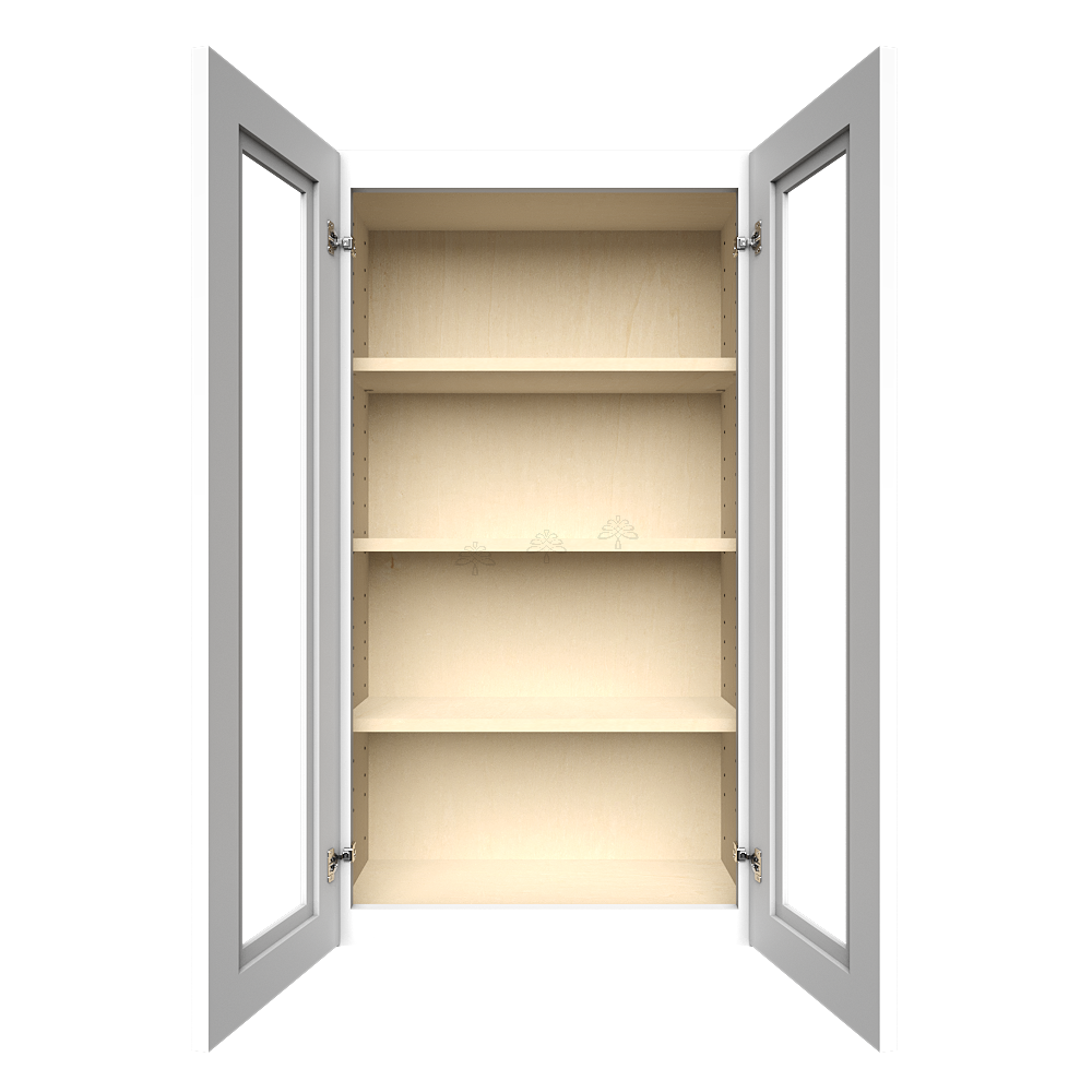 Urban Slim White Shaker Painted Finish Wall Mullion Door Cabinet