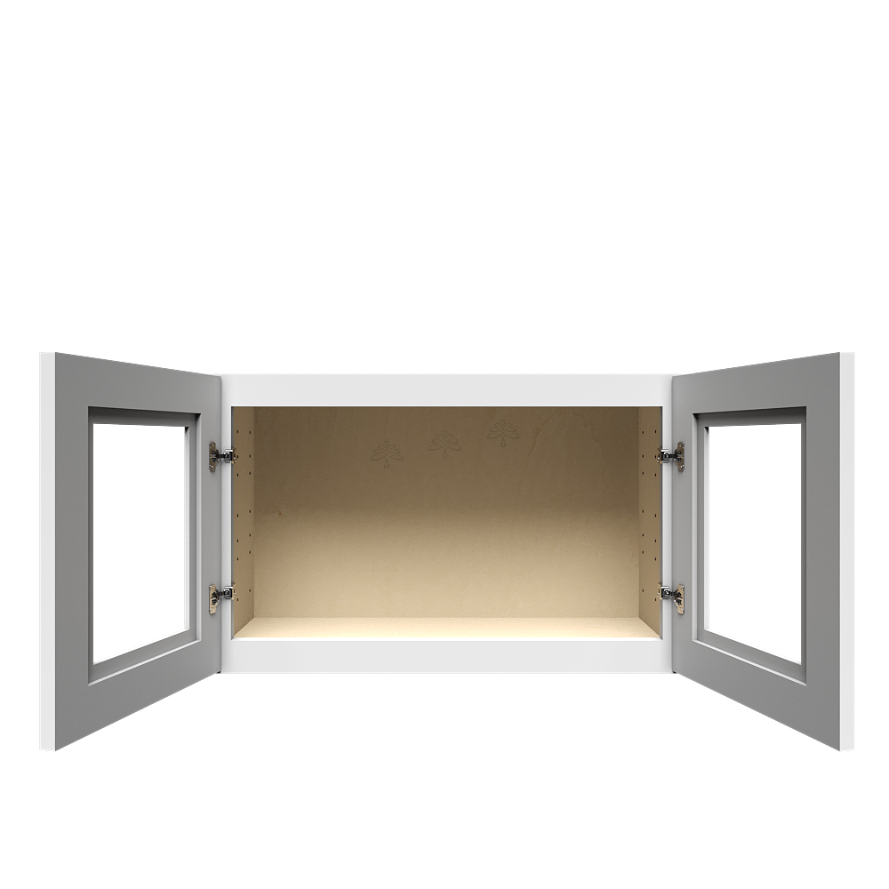 Urban Slim White Shaker Painted Finish Wall Mullion Door Cabinet