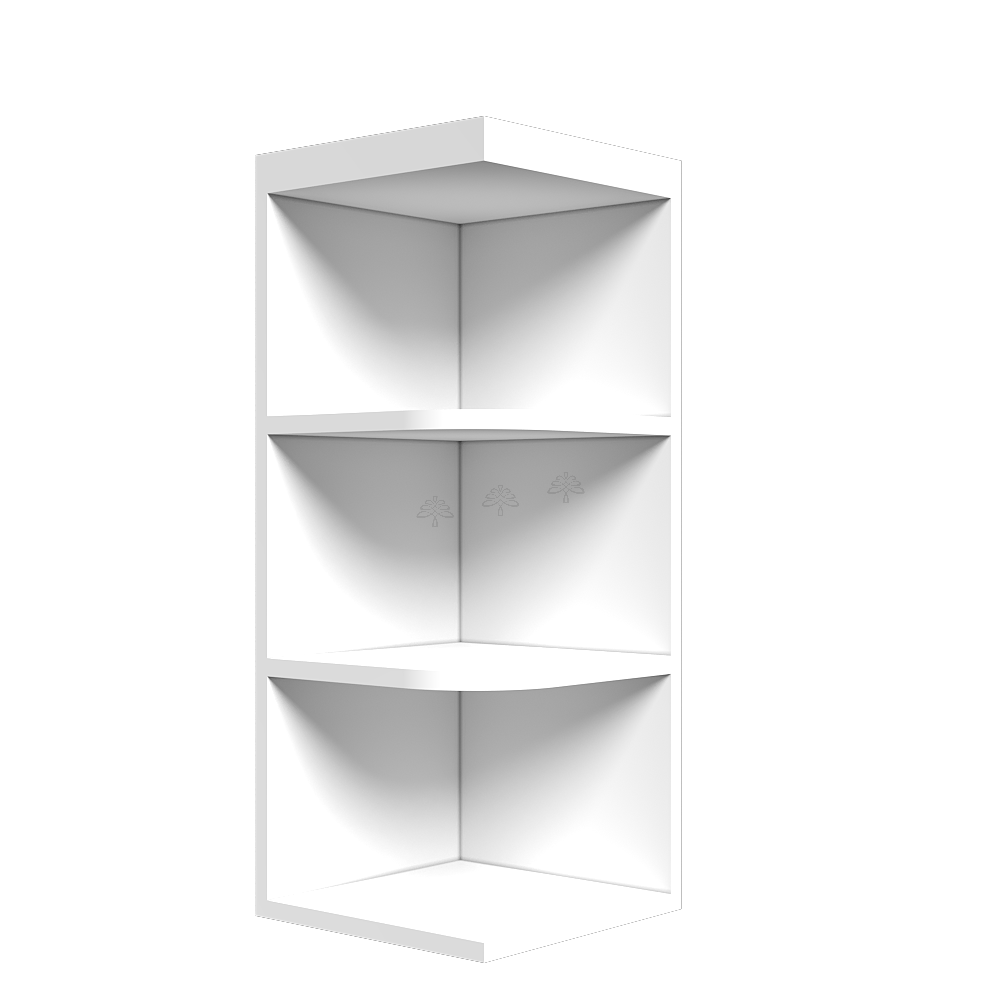 Urban Slim White Shaker Painted Finish Wall Open End Shelf
