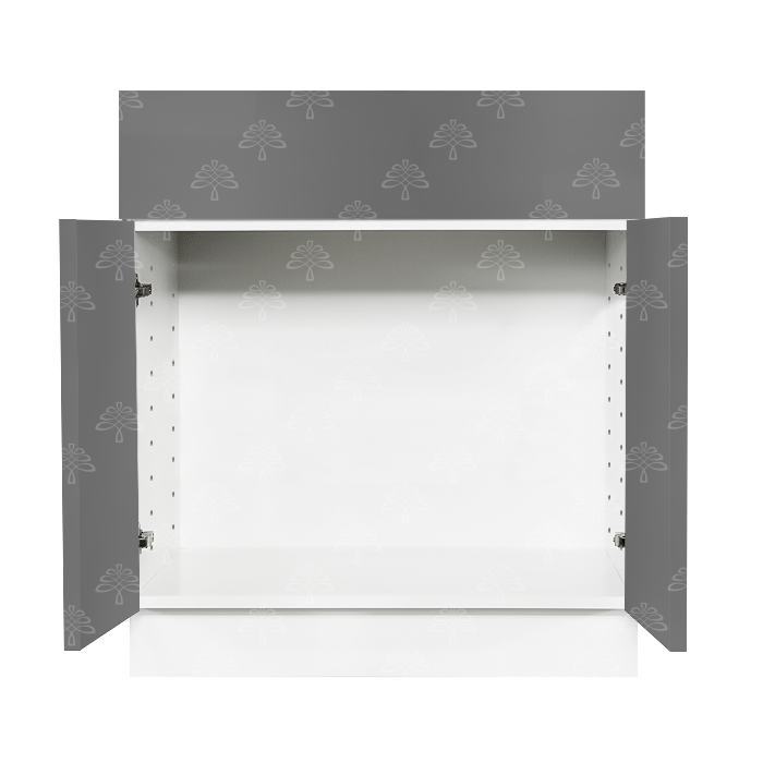 Valencia Gray Series Sink Base Cabinet with 1 Drawer and 2 Doors