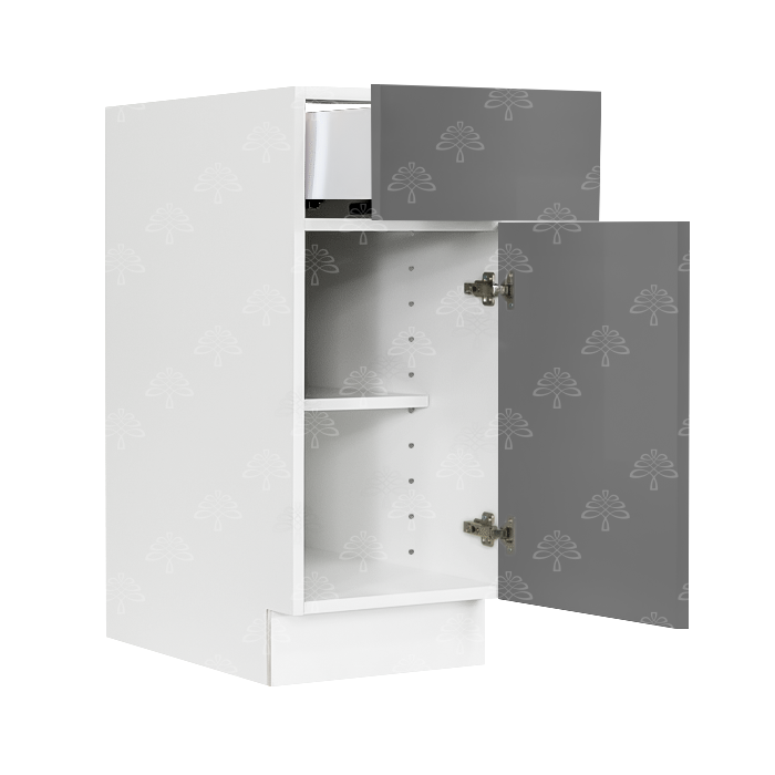 Valencia Gray Series Tall Vanity Base Cabinet with 1 Door and 1 Drawer, and 1 ROT