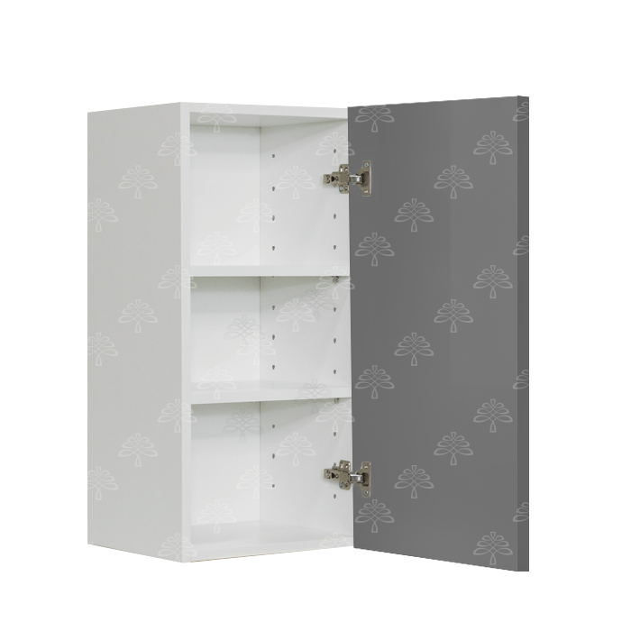 Valencia Gray Series Wall Cabinet with 1 Door and 36-inch Height