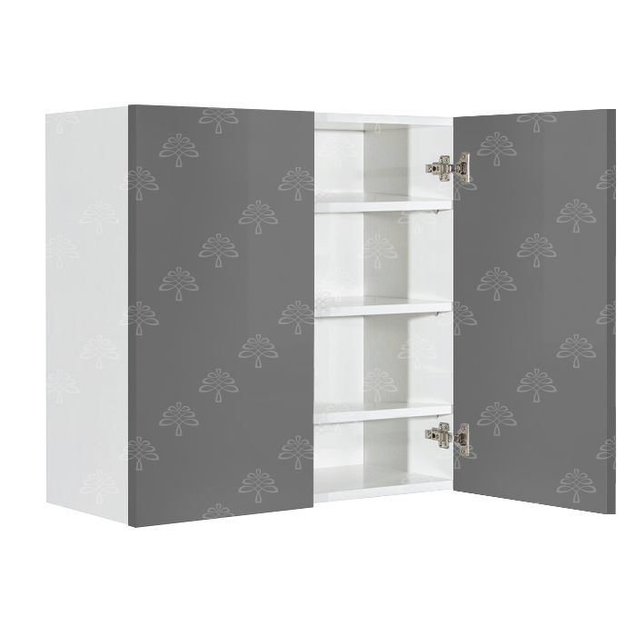 Valencia Gray Series Wall Cabinet with 2 Doors and 42-inch Height