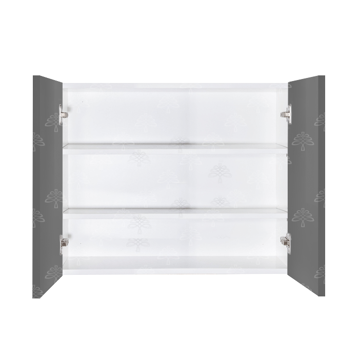 Valencia Gray Series Wall Cabinet with 2 Doors and 30-inch Height