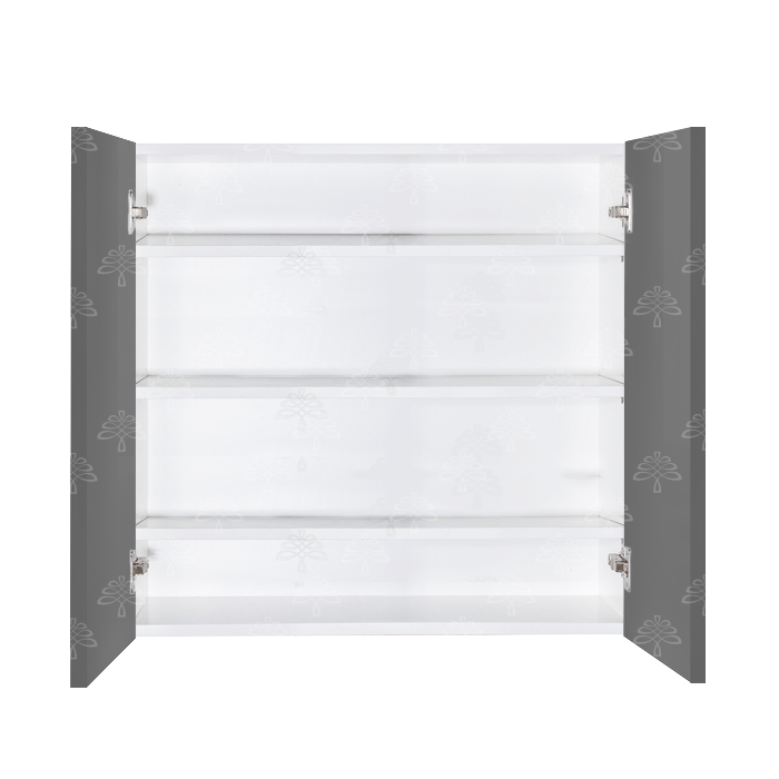 Valencia Gray Series Wall Cabinet with 2 Doors and 42-inch Height