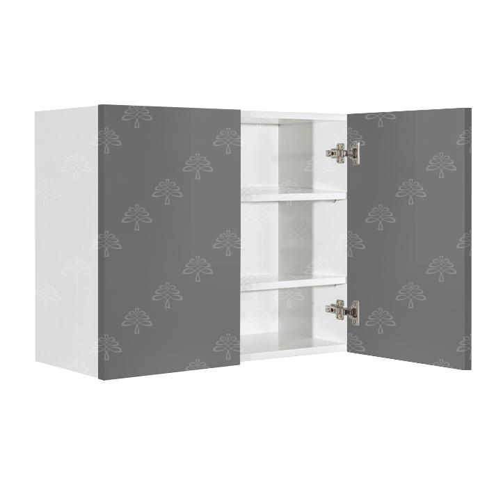 Valencia Gray Series Wall Cabinet with 2 Doors and 36-inch Height