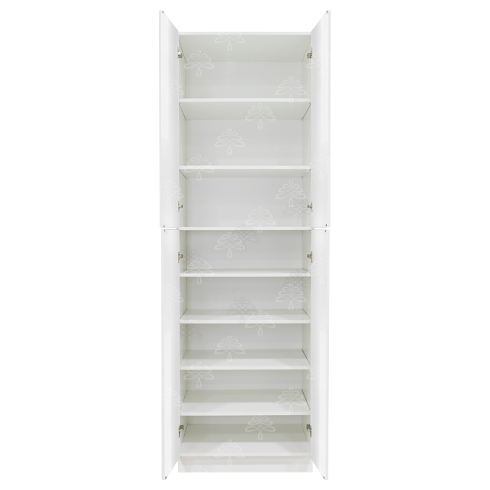 Valencia White Series Pantry Cabinet with 4 Doors