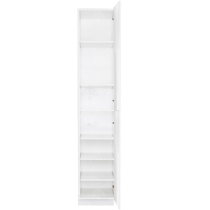 Valencia White Series Finish Pantry Cabinet with Inverted Door and 2 Doors