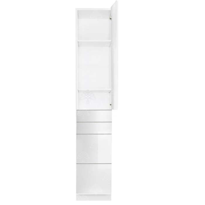 Valencia White Series Finish Pantry Cabinet with Inverted Door and 1 Door