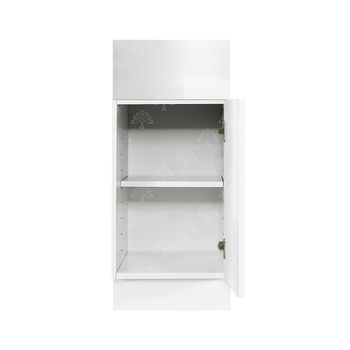 Valencia White Series Tall Vanity Base Cabinet with 1 Door and 1 Drawer, and 1 ROT