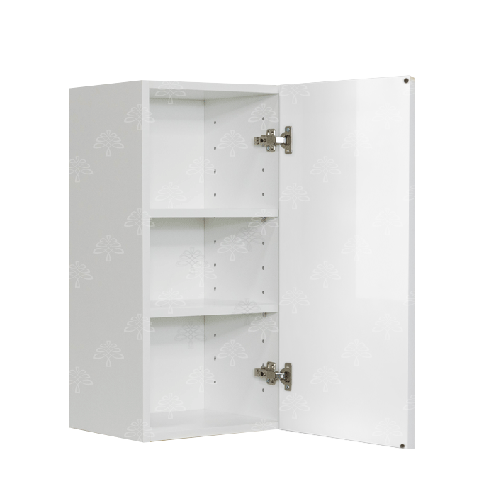 Valencia White Series Wall Cabinet with 1 Door and 30-inch Height
