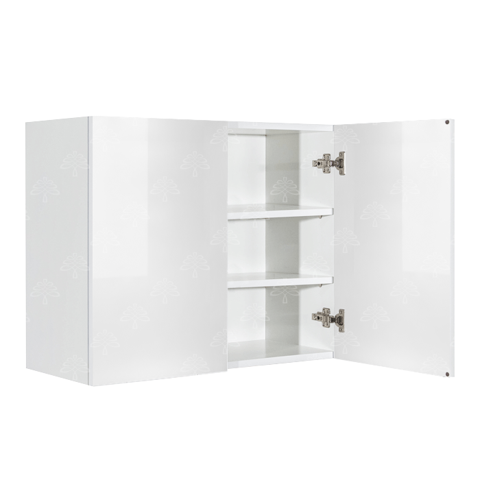 Valencia White Series Wall Cabinet with 2 Doors and 30-inch Height