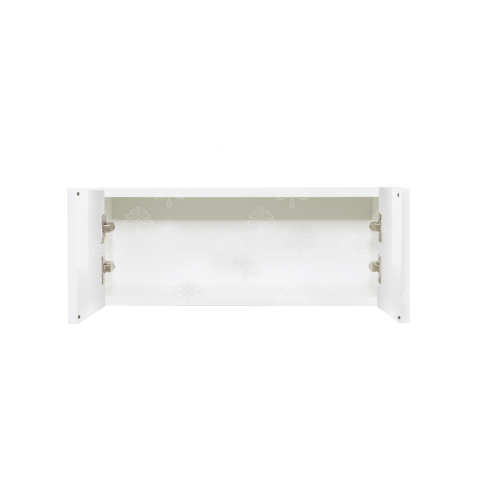 Valencia White Series Wall Cabinet with 2 Doors and 24-inch Depth