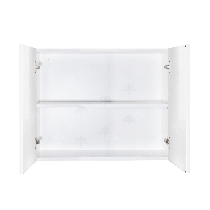 Valencia White Series Wall Cabinet with 2 Doors and 24-inch Depth
